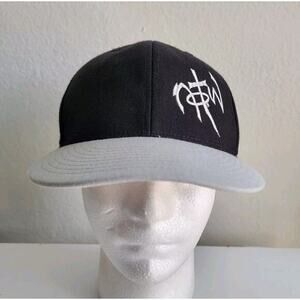 NOTW Not of This World‎ Size L-XL 7¼ - 7⅝ Baseball Cap Hat Black Gray 210 Fitted